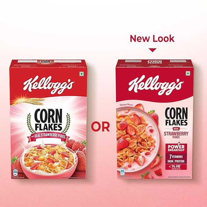 Kellogg's Strawberry Puree Corn Flakes 300g