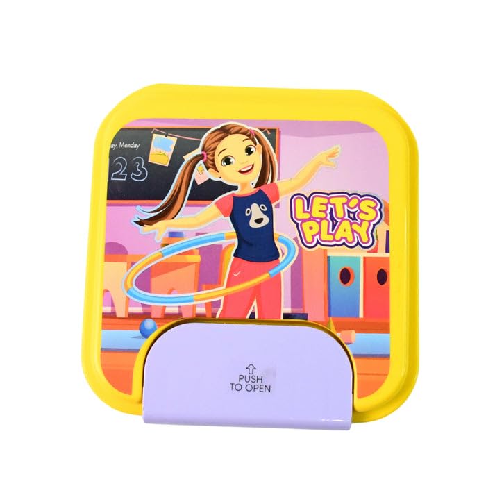 Kids Lunch Box Set with Small Inner Container, Spoon & Fork (1 Pc)