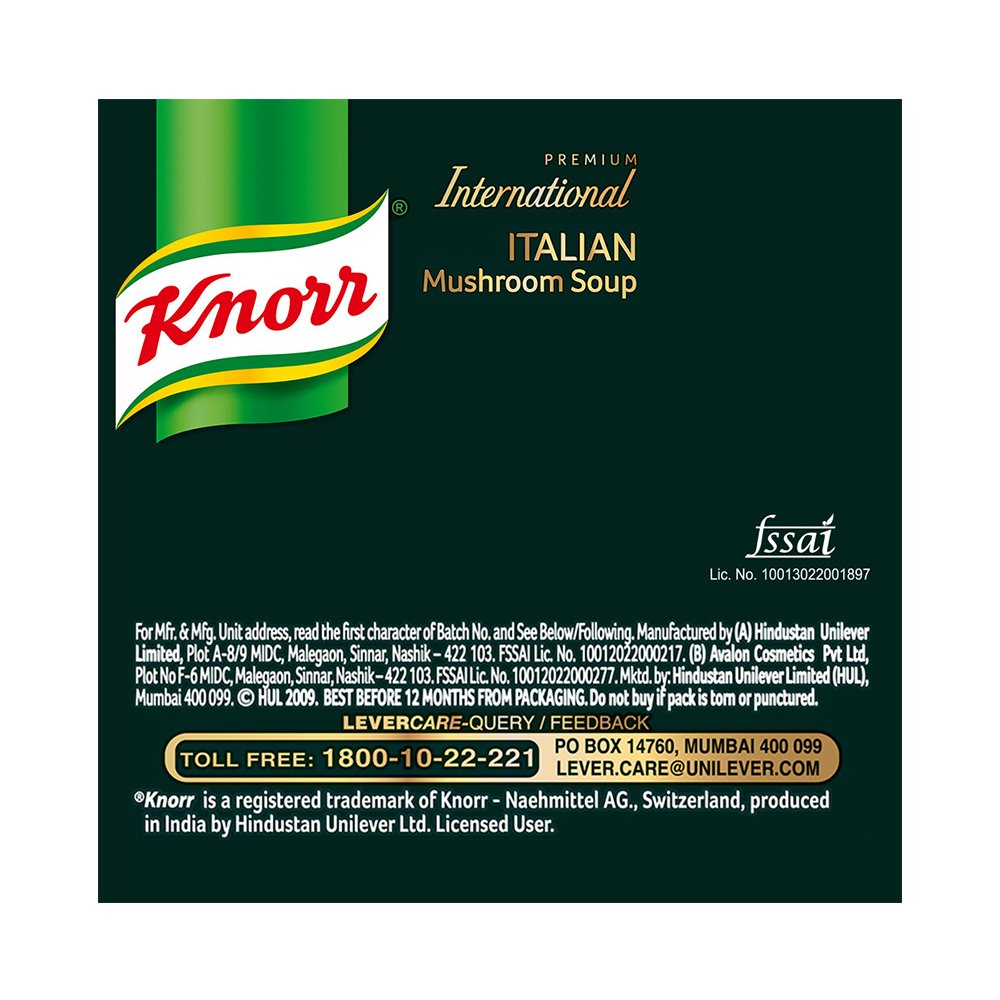 Knorr International Italian Mushroom Soup with No Added Preservatives 46g