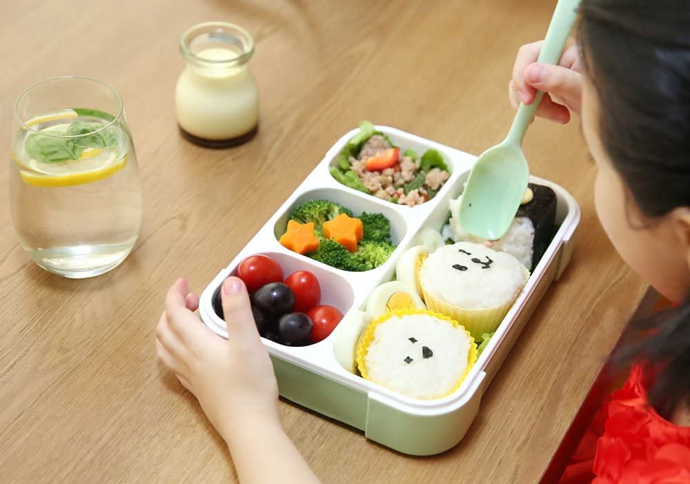 Leak-Proof Lunch Box with 4 Compartments for School & Office Use