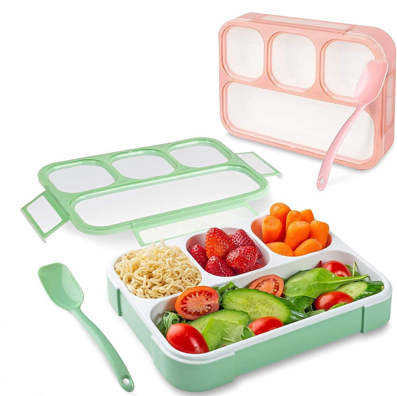 Leak-Proof Lunch Box with 4 Compartments for School & Office Use