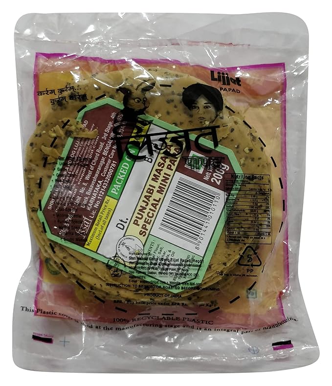 Lijjat Punjabi Masala Papad 200g