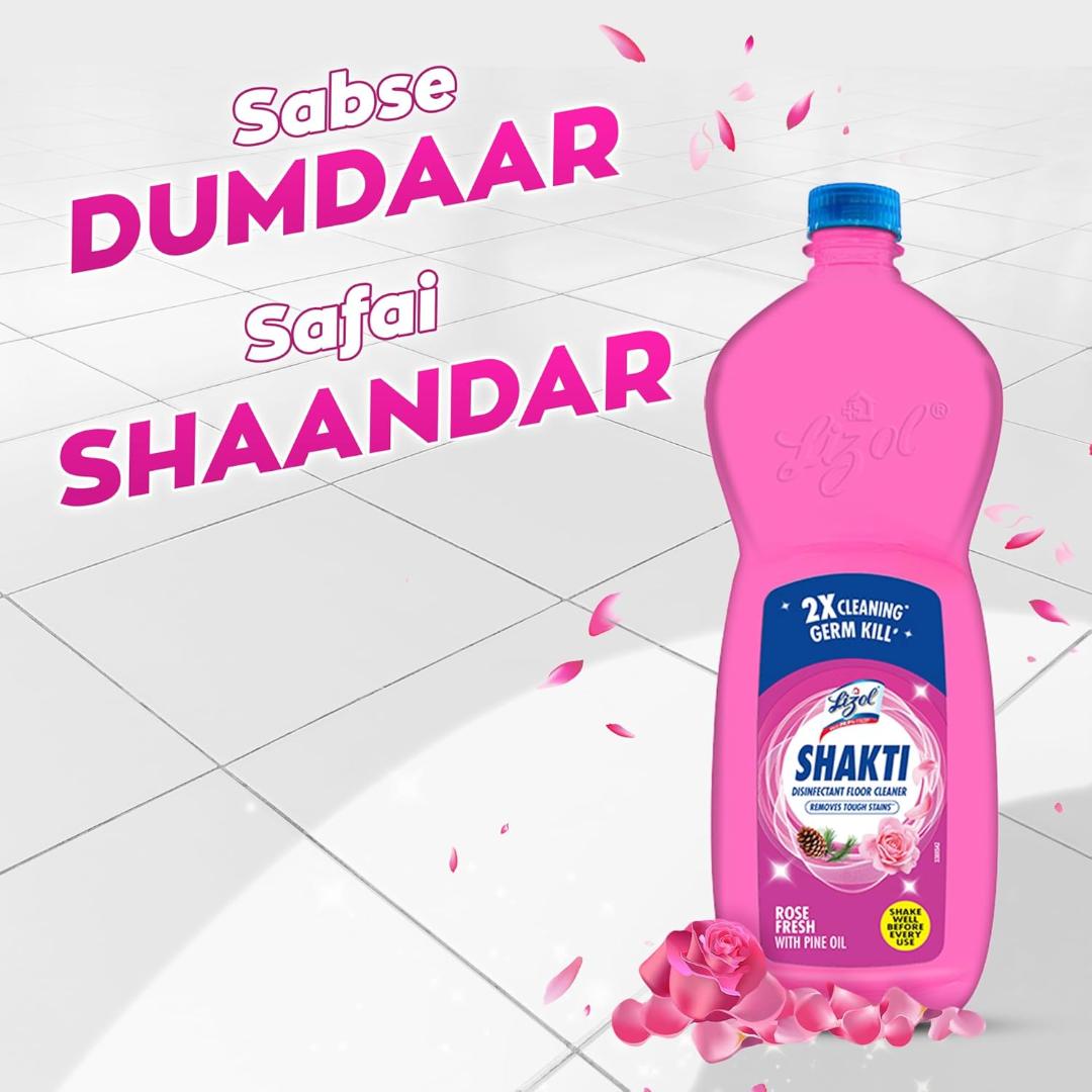 Lizol Shakti Disinfectant Floor Cleaner - Rose Fresh