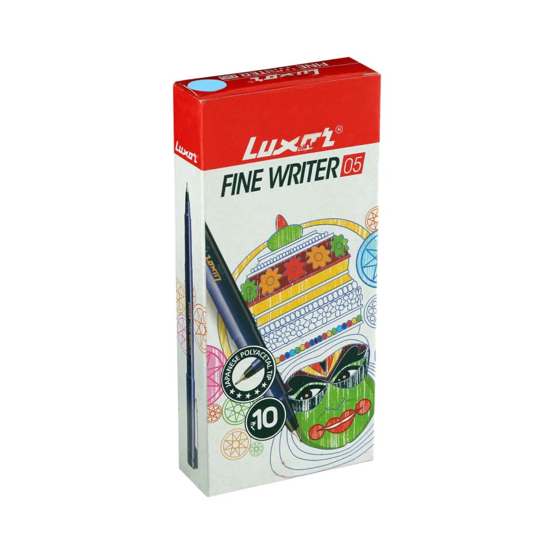 Luxor Fine Writer Tb Color (Pack Of 10 Pen)|Blu
