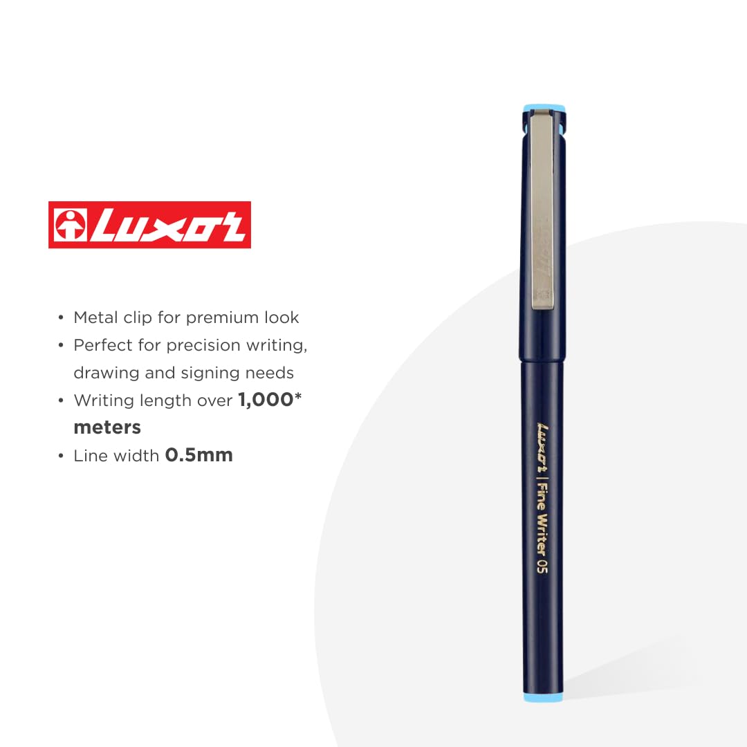 Luxor Fine Writer Tb Color (Pack Of 10 Pen)|Blu