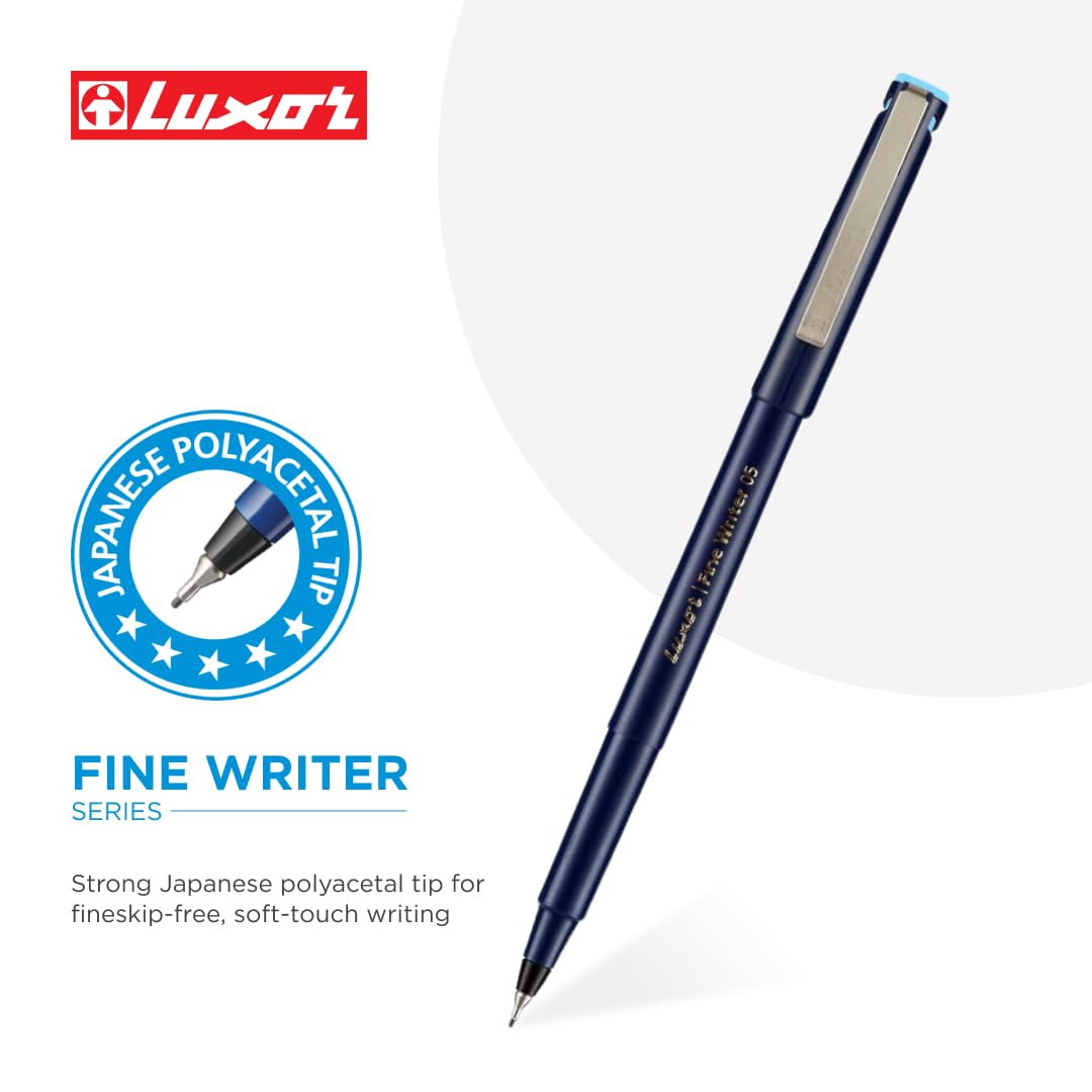 Luxor Fine Writer Tb Color (Pack Of 10 Pen)|Blue