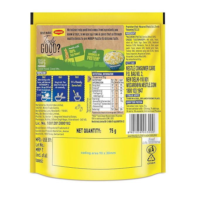 Maggi Pazzta Cheese Macaroni Instant Pasta 75g