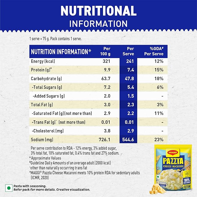 Maggi Pazzta Cheese Macaroni Instant Pasta 75g