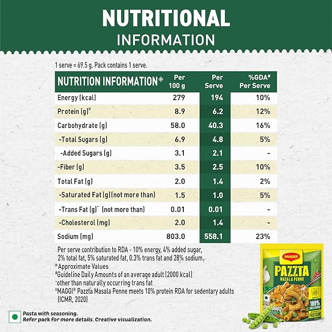 Maggi Pazzta Masala Penne Instant Pasta 69.5g