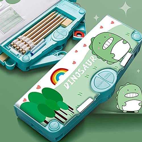 Magnetic Multifunctional Pencil Box for Kids with Space Theme
