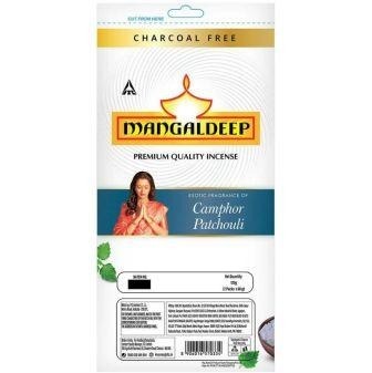 Mangaldeep Camphor Patchouli Agarbatti : 120 g (60g*2packs inside)