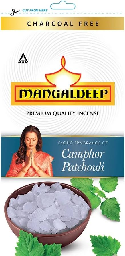 Mangaldeep Camphor Patchouli Agarbatti : 120 g (60g*2packs inside)