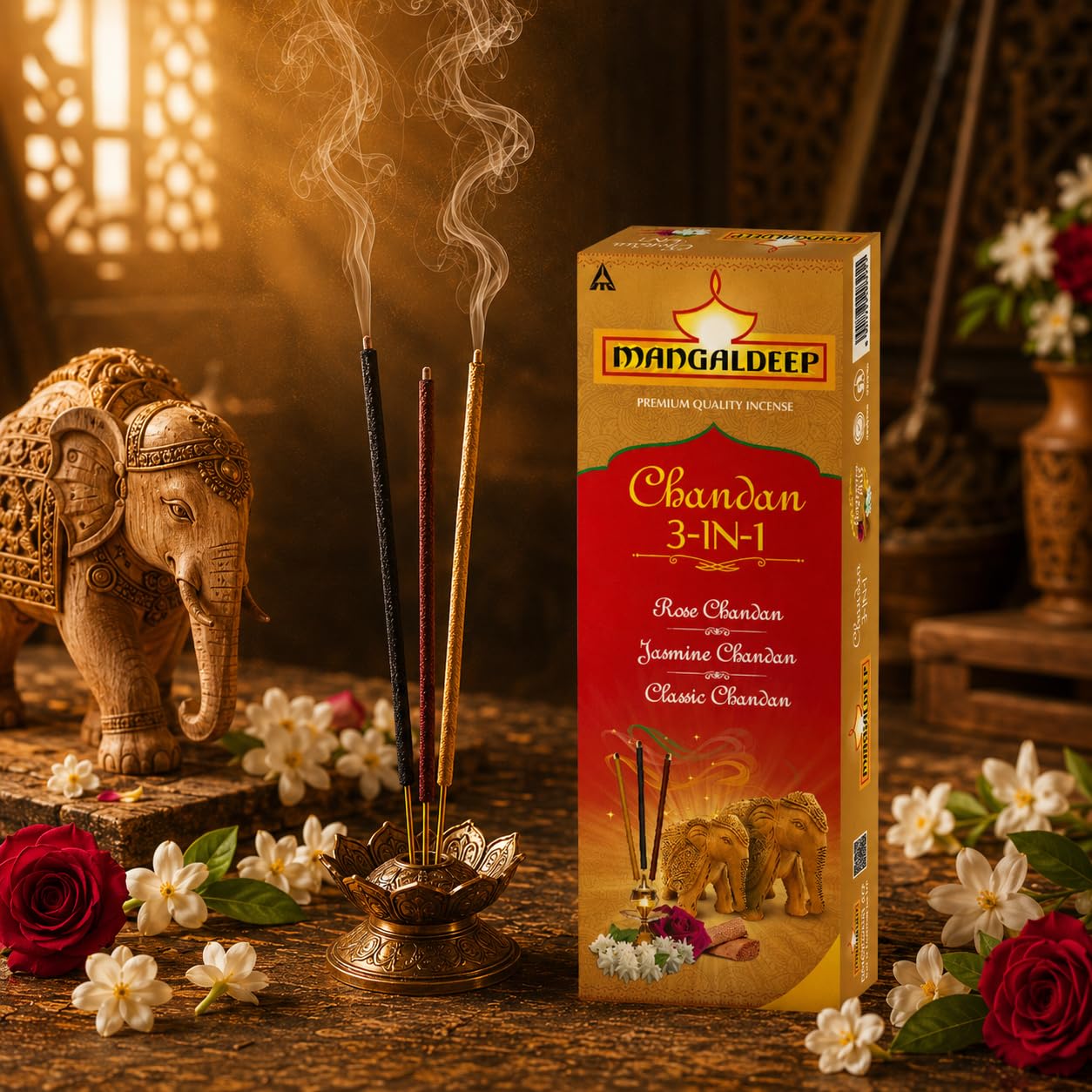 Mangaldeep Chandan 3in1 Incense Sticks / Agarbatti