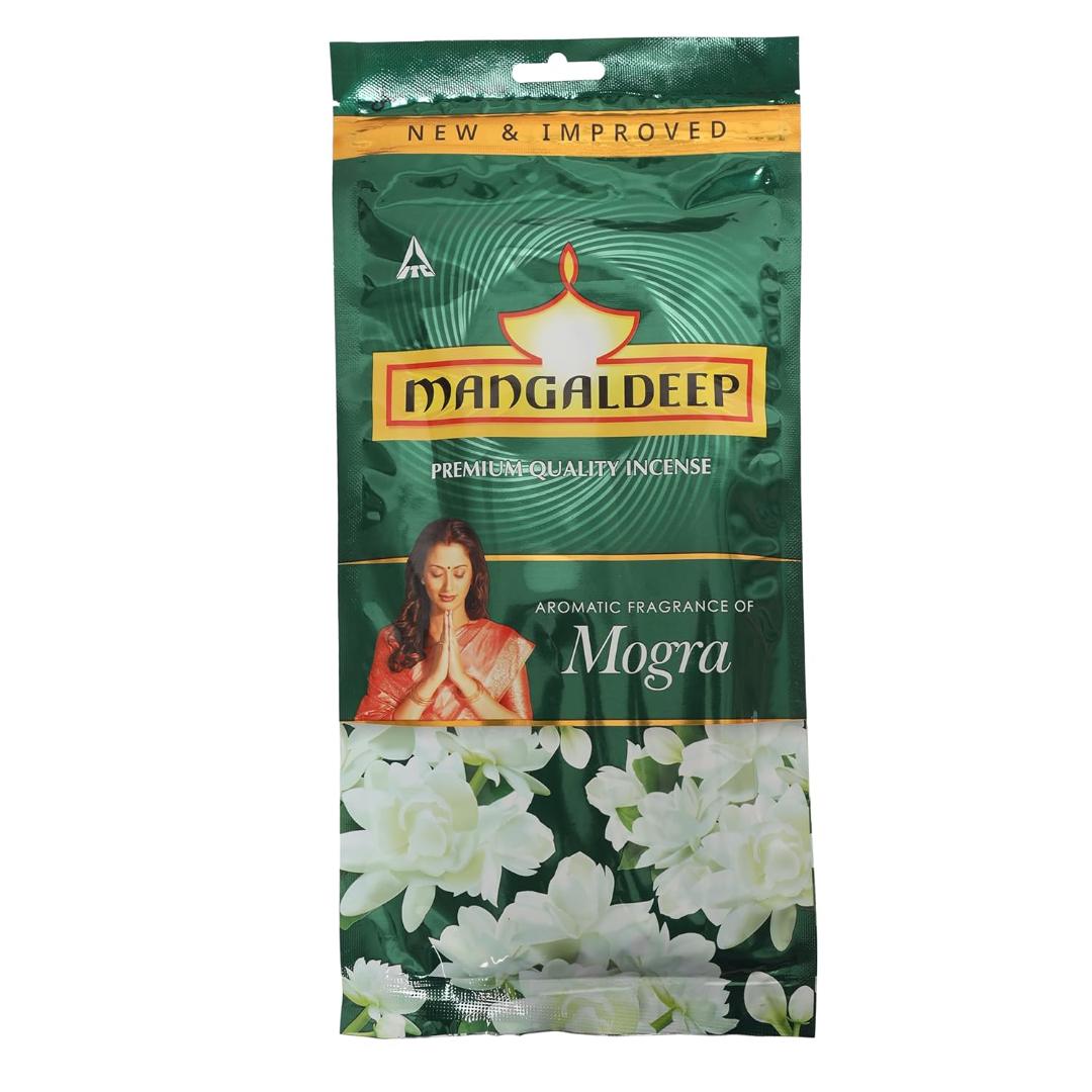 Mangaldeep Mogra Ziplock Agarbatti (21 cm, 125 gm, Black)