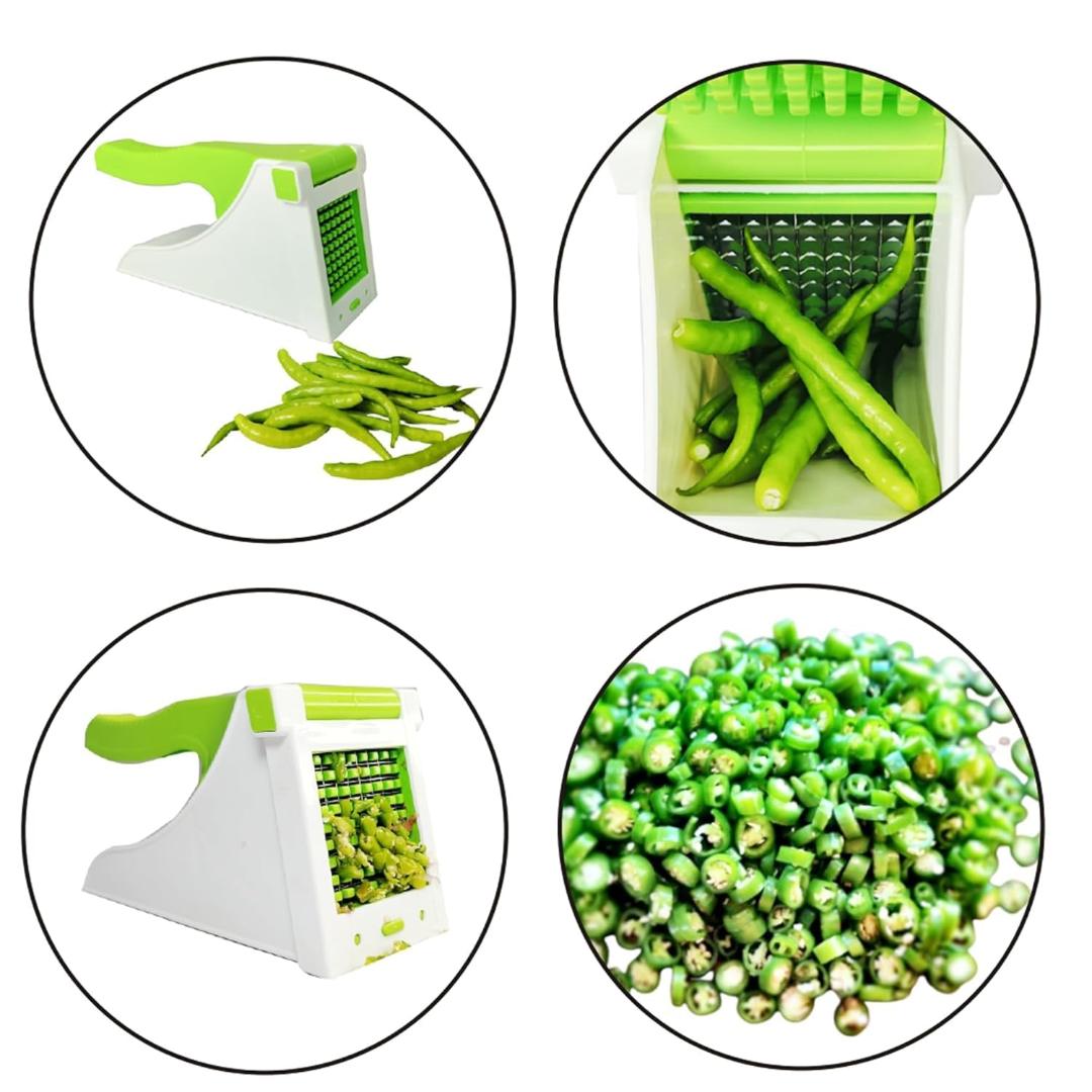 Manual Vegetable Dicer and Chopper with Push Handle - Multi-Purpose Kitchen Tool