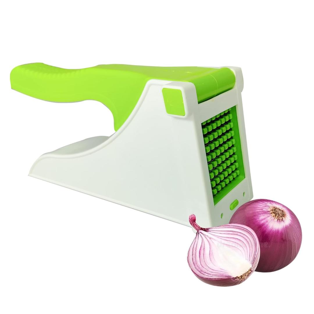 Manual Vegetable Dicer and Chopper with Push Handle - Multi-Purpose Kitchen Tool