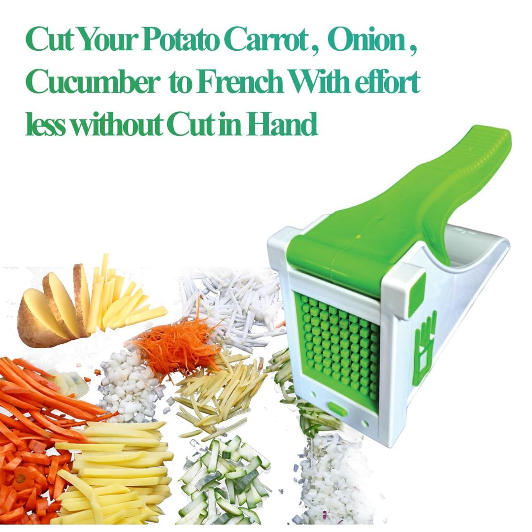 Manual Vegetable Dicer and Chopper with Push Handle - Multi-Purpose Kitchen Tool