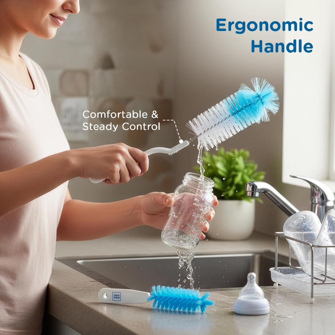 Mee Mee 2 in 1 Baby Bottle & Nipple Brush