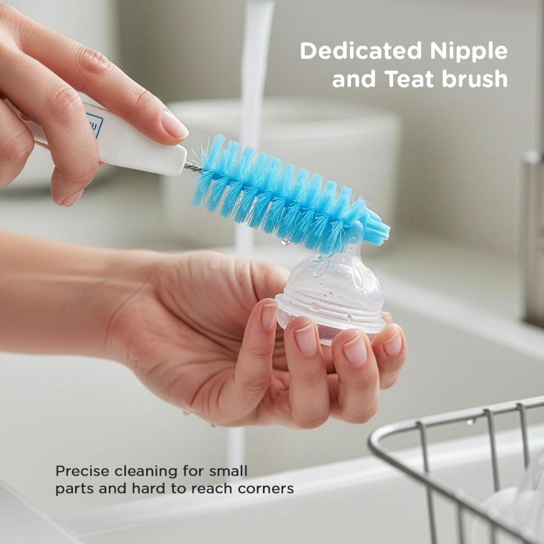 Mee Mee 2 in 1 Baby Bottle & Nipple Brush