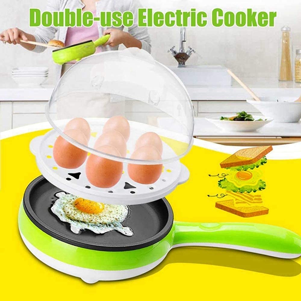 Mini Electric Frying Pan - Compact Non-Stick Cooking Pan with Handle (350W)
