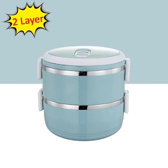 Multi Layer Stainless Steel Hot Lunch Box (2 Layer)