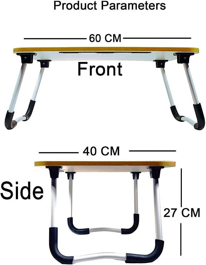 Multi Purpose Laptop Desk for Study Reading Foldable with Cupholder 58×38 cm