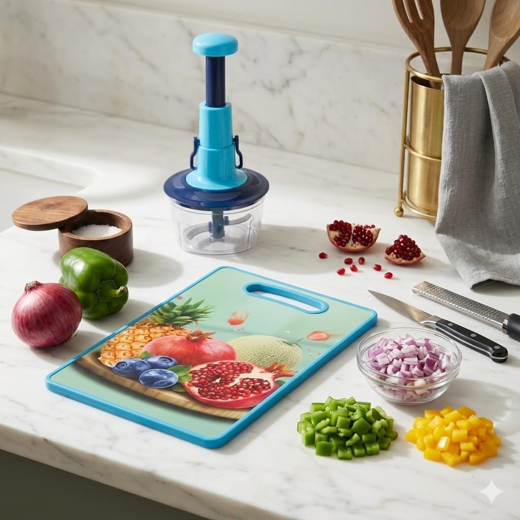 Multipurpose Anti-Slip Cutting Board 36x23 cm with Handle