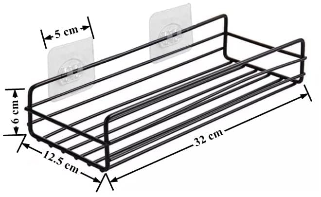 Multipurpose Wall Mount Metal Bathroom Shelf and Rack for Home and Kitchen.