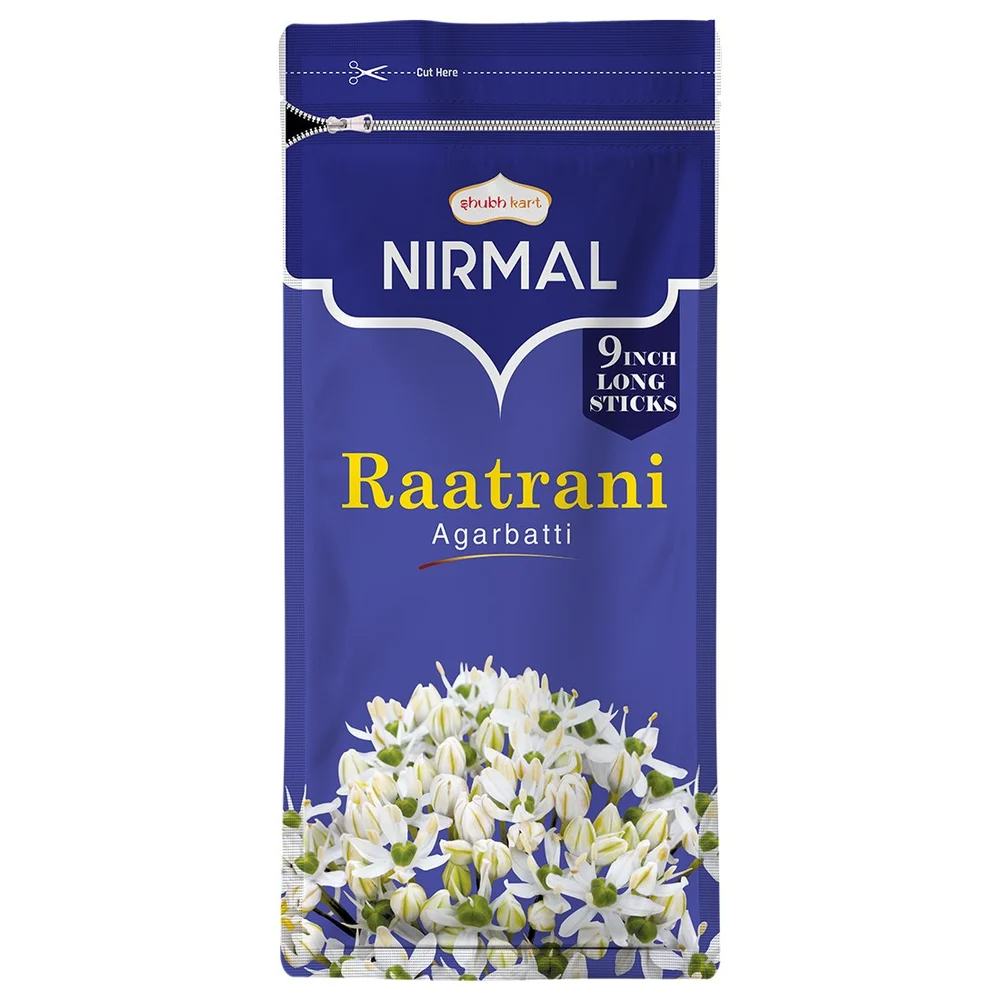 Nirmal Raatrani Fragrance Full Ziplock Agarbatti 150 Gm