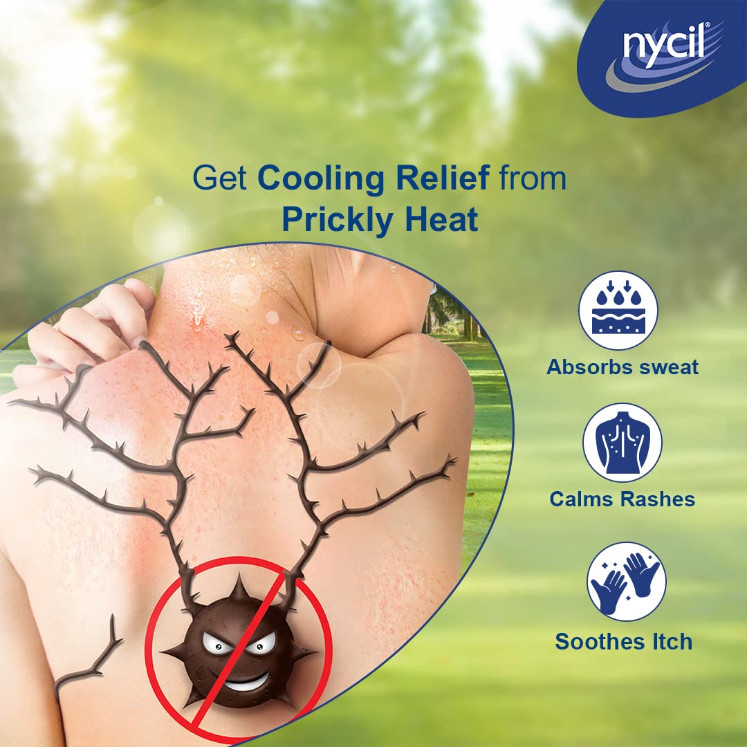 Nycil Germ Expert Cool Gulabjal Talcum Powder with Free 60g Pack