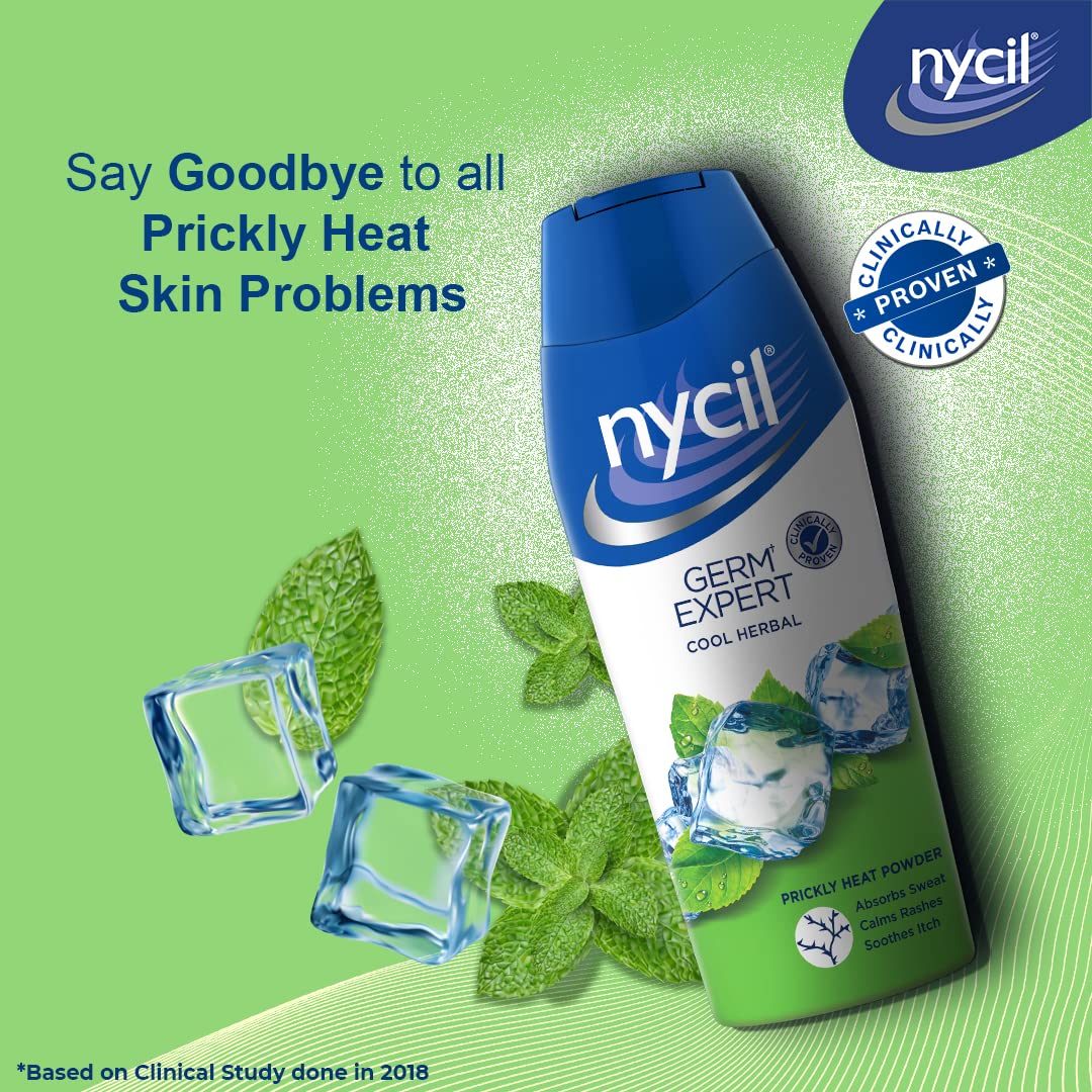 Nycil Germ Expert Cool Gulabjal Talcum Powder with Free 60g Pack