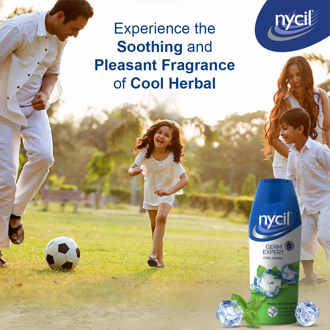 Nycil Germ Expert Cool Gulabjal Talcum Powder with Free 60g Pack