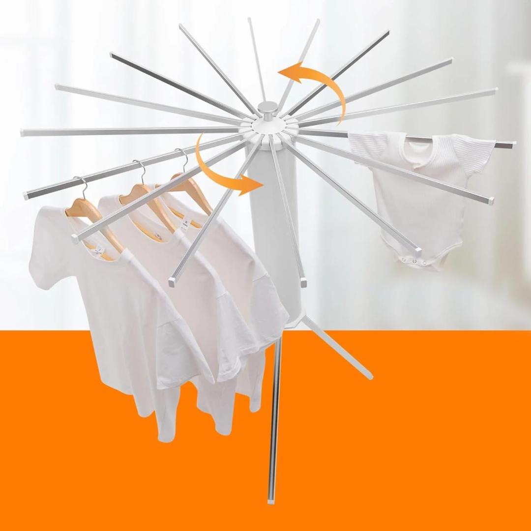Octopus Rotating Clothes Drying Rack Stand - Foldable & Space Saving