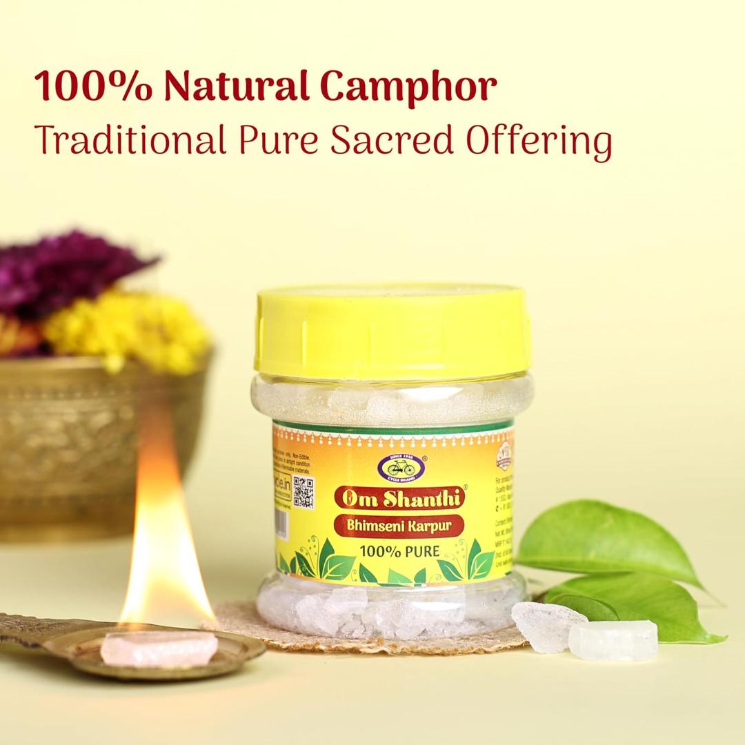 Om Shanti Bhimseni Camphor / Kapur by Cycle