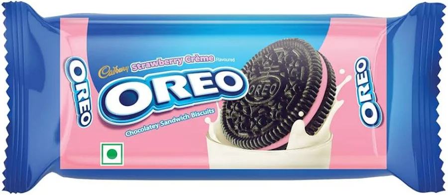 Oreo Strawberry Flavour Sandwich Cream Biscuits 108.55g