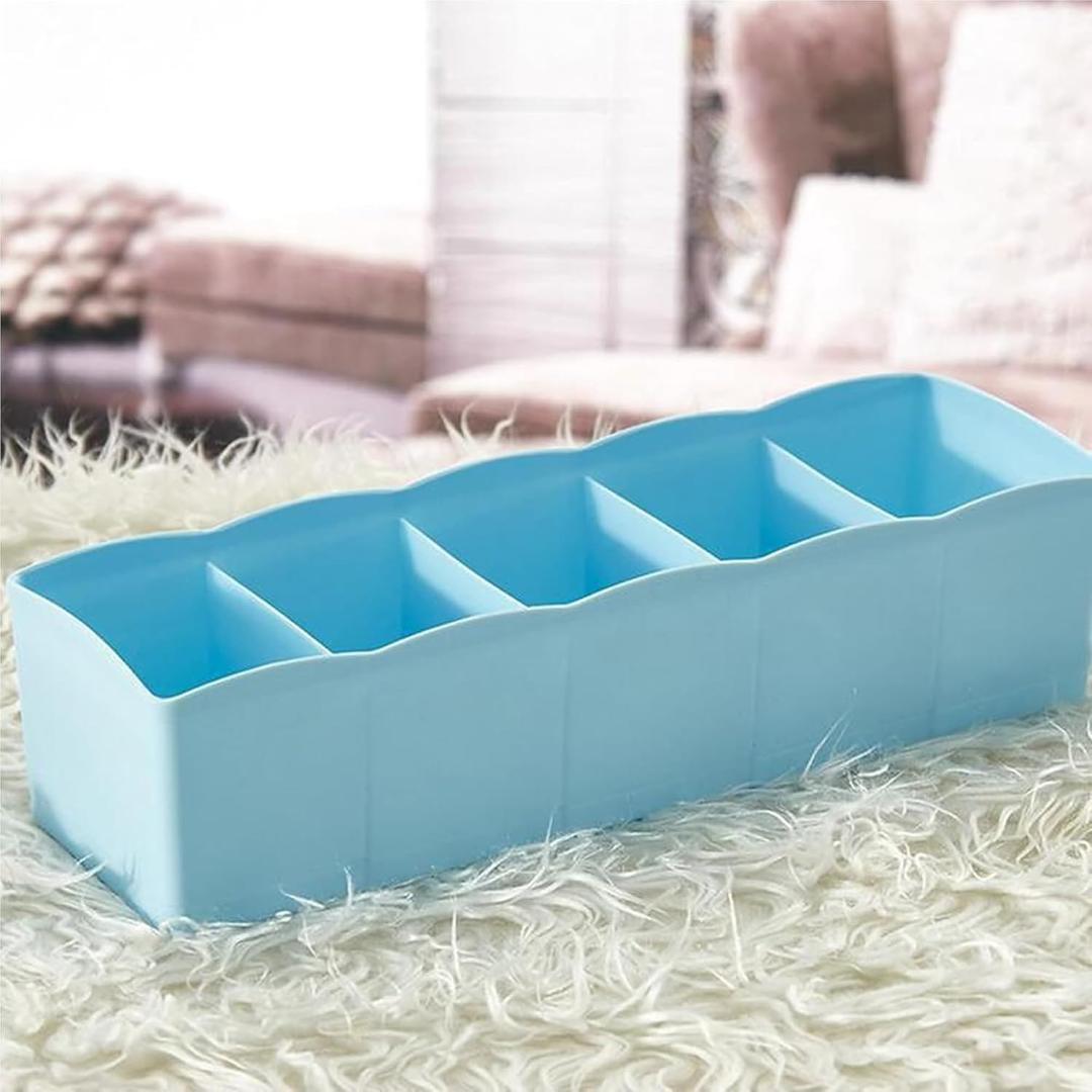 Pack of 2 - 5 Compartment Socks & Undergarment Storage Organizer