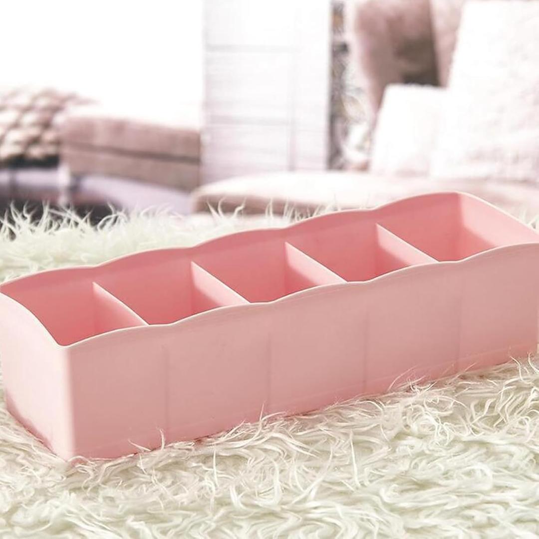 Pack of 2 - 5 Compartment Socks & Undergarment Storage Organizer