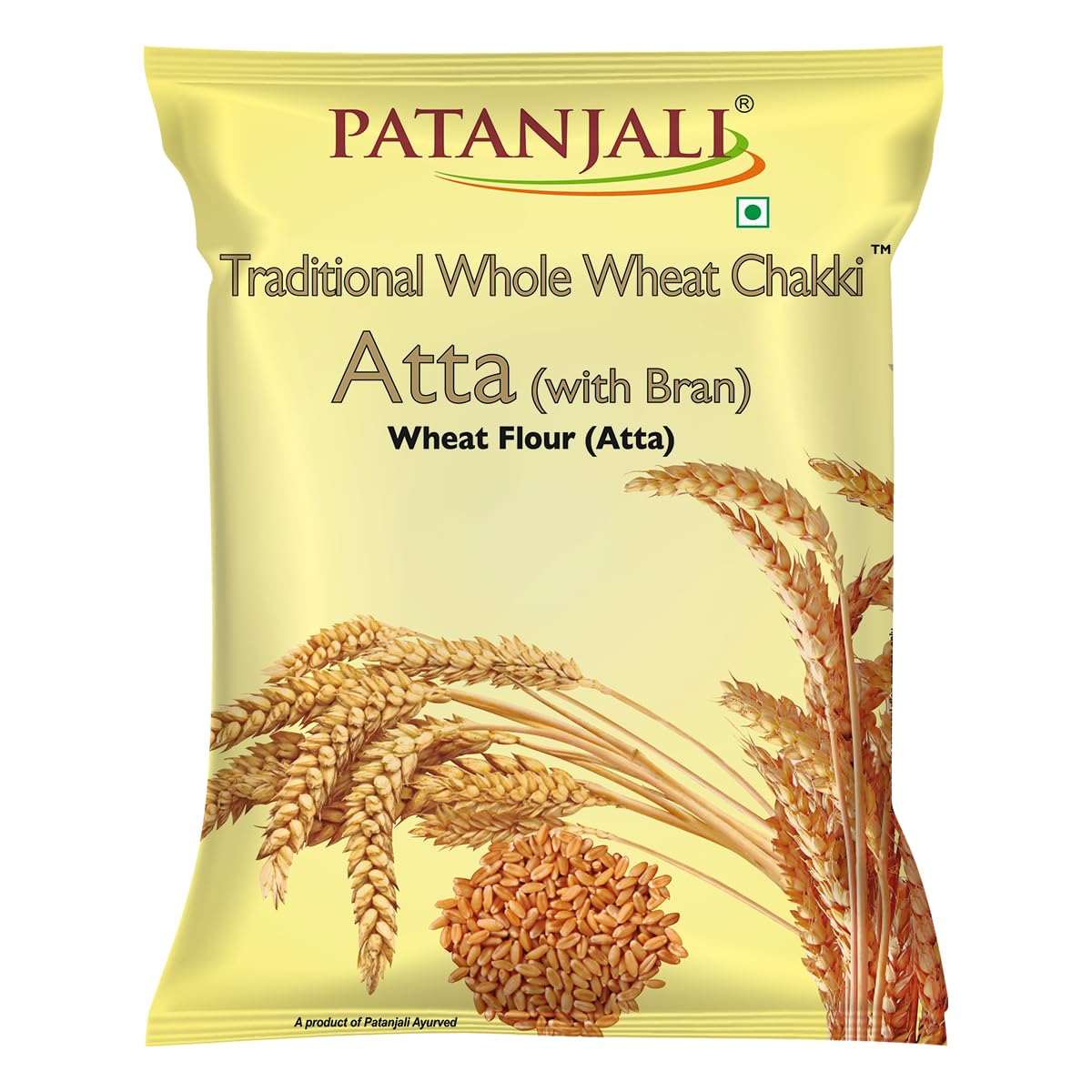 Patanjali Traditional Whole Wheat Chakki Atta (with Bran) 10 kg