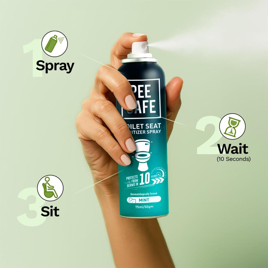 Pee Safe Toilet Seat Sanitizer Spray (Citrus),70ml