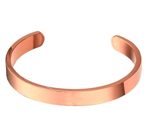 Personalized Rose Gold Copper Kada Bracelet for Men - Custom Engraving