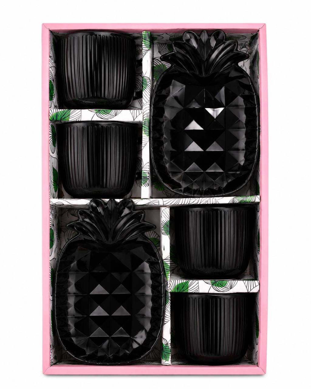 Pine Tea Premium Black Snack Serving Set (5 Pieces)
