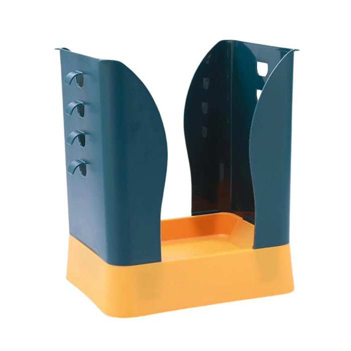 Plastic Garbage Waste Bin with Bag Holder (1 Pc)