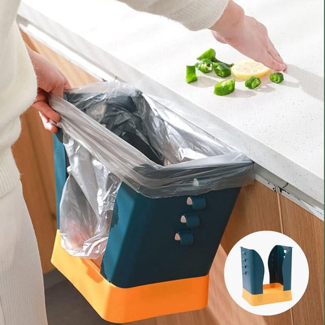 Plastic Garbage Waste Bin with Bag Holder (1 Pc)
