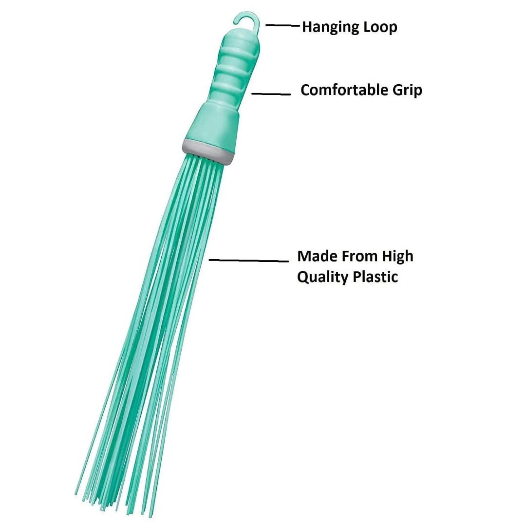 Plastic Hard Bristle Broom for Bathroom & Floor Cleaning
