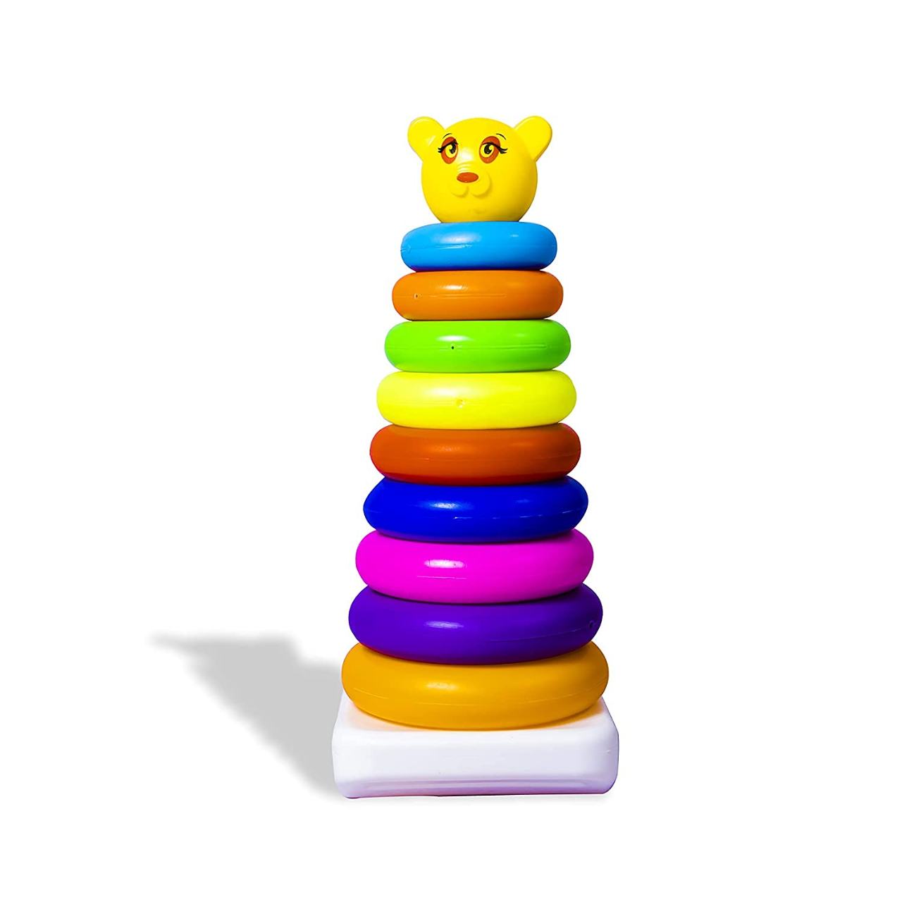 Plastic Teddy Bear Stacking Rings - Jumbo 7pc Educational Toy