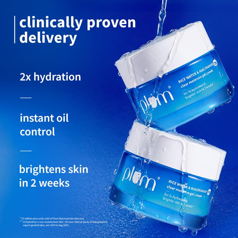 Plum Rice Water & 2% Niacinamide Face Moisturizing Gel 25g