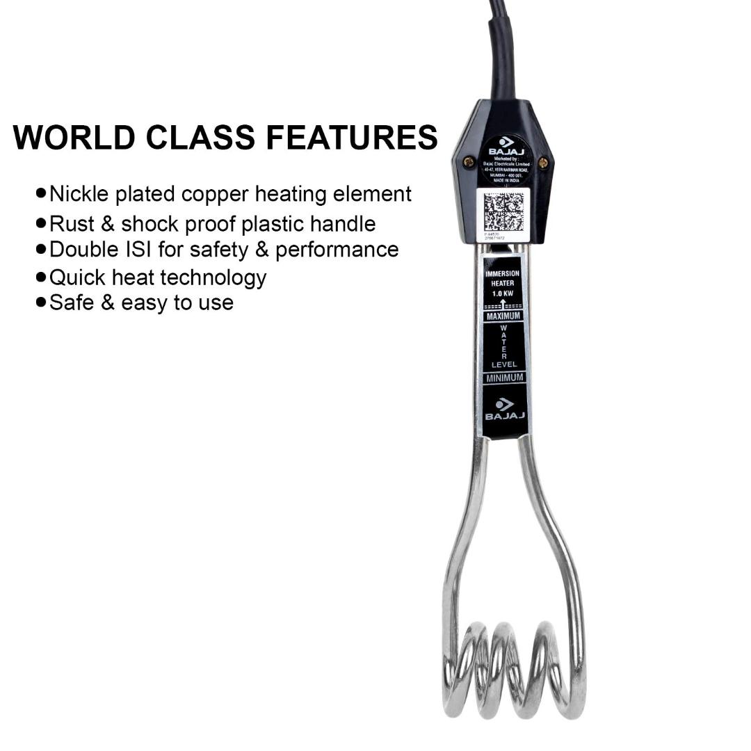Portable 1000W 220V Electric Immersion Water Heater for Fast Heating