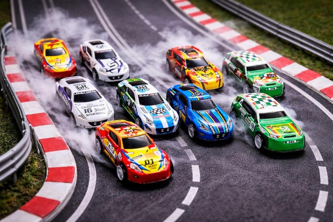 Premium metal racing car 10 pc set