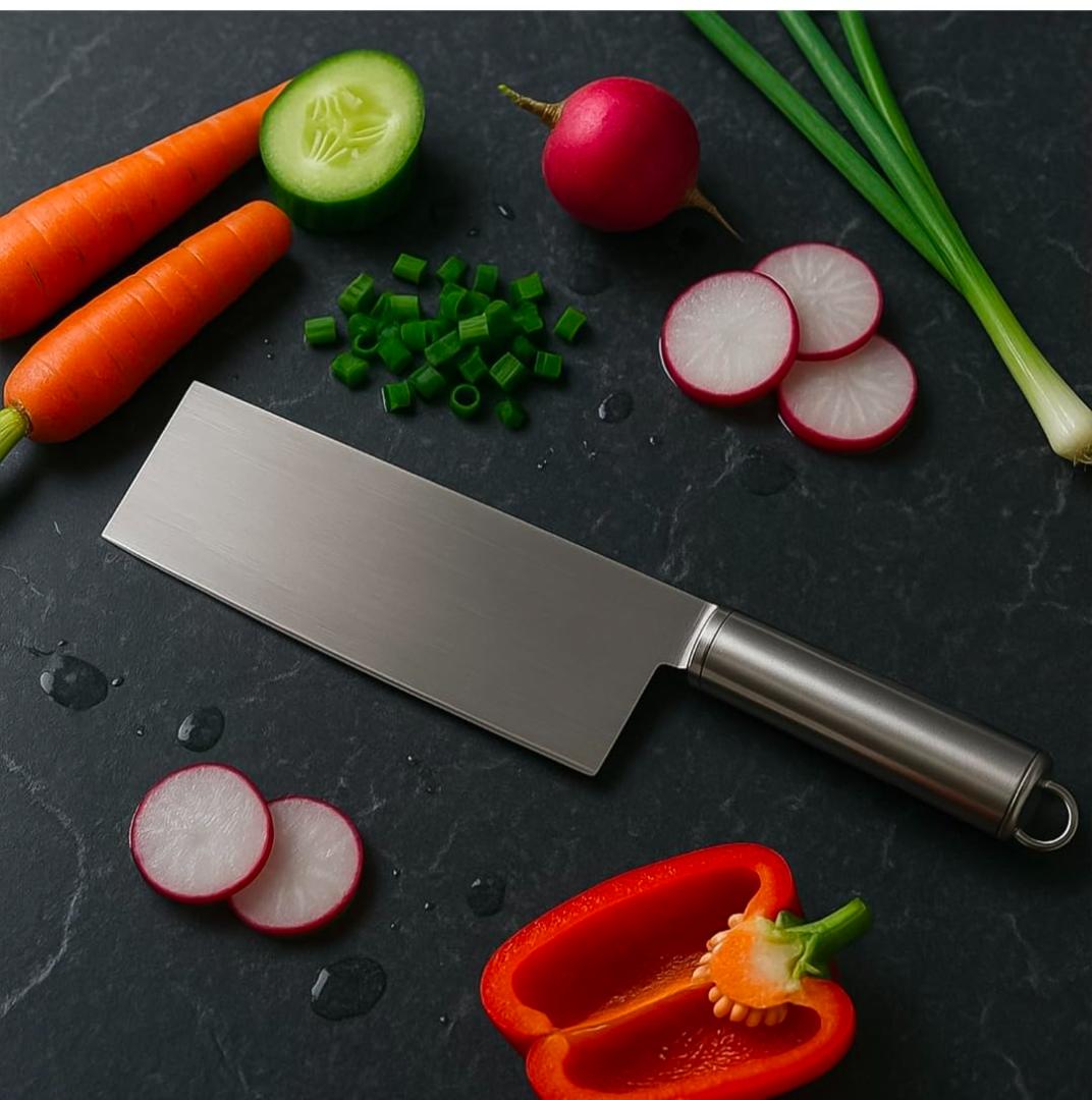 Professional-Grade Stainless Steel Vegetable Cleaver Knife 1 Pc