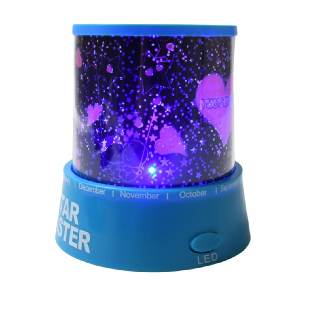 Rotating LED Star Projector Night Light with Music for Kids & Home Decor